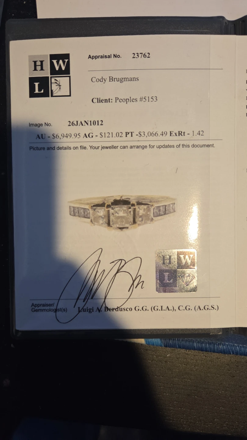 Diamond Engagement Ring with Wedding Band - photo 2
