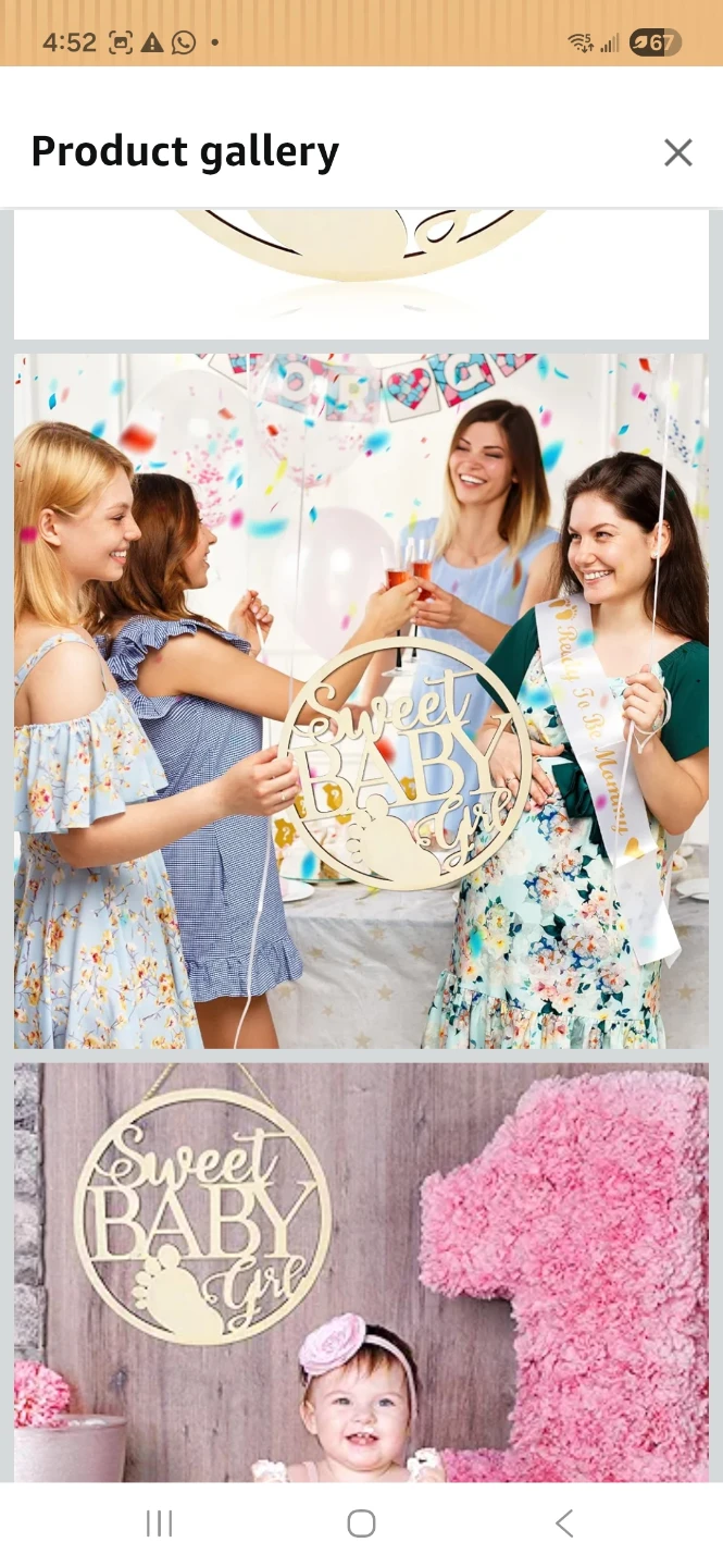 Sweet Baby Girl Wooden Hanging Sign - photo 4