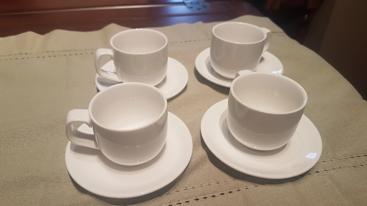 Diner Espresso Cup & Saucer Set (Set of 4) - photo 2