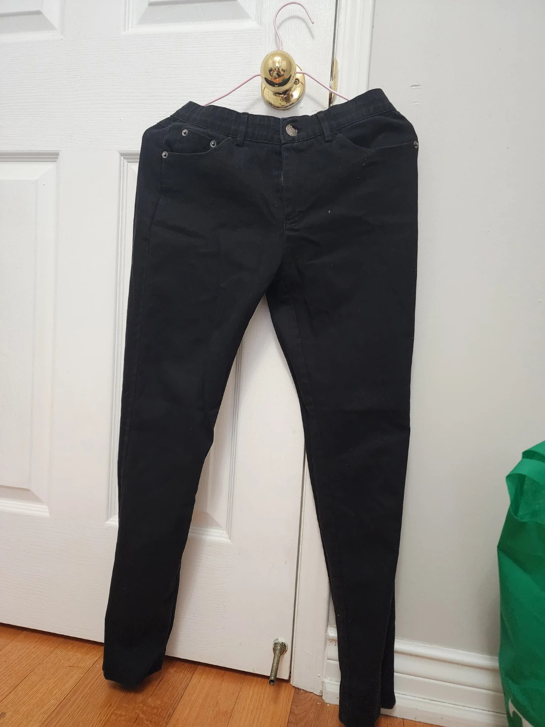 High-Waisted Black Denim Jeans - Size S - photo 2