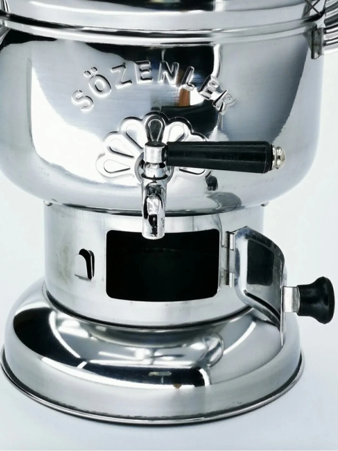 KS11 (4 LT) Chrome Charcoal Samovar (Porcelain Handle) - photo 5