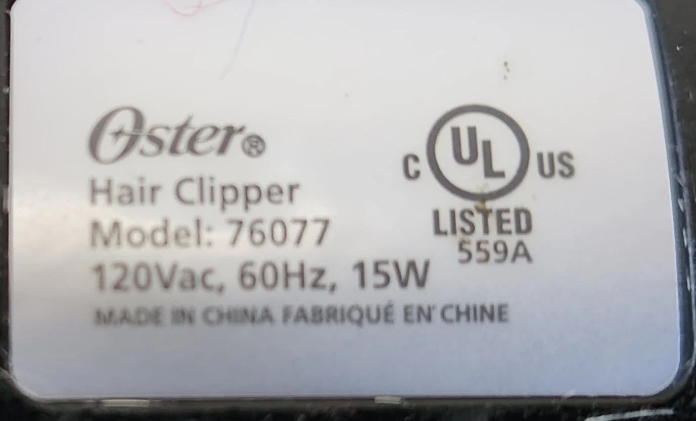 Oster Hair Clipper Model 7607 - photo 2