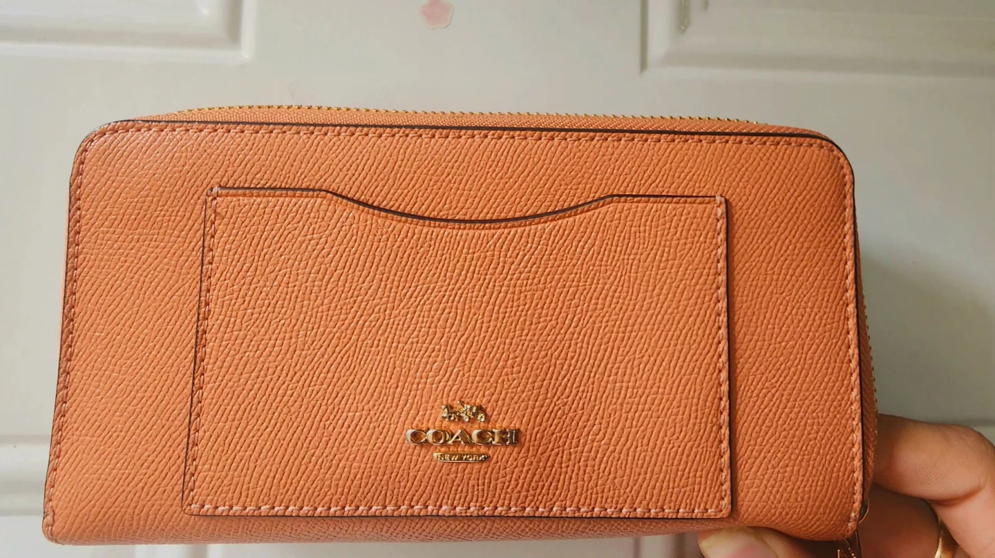 Coach Orange Leather Zip Around Wallet - photo 2