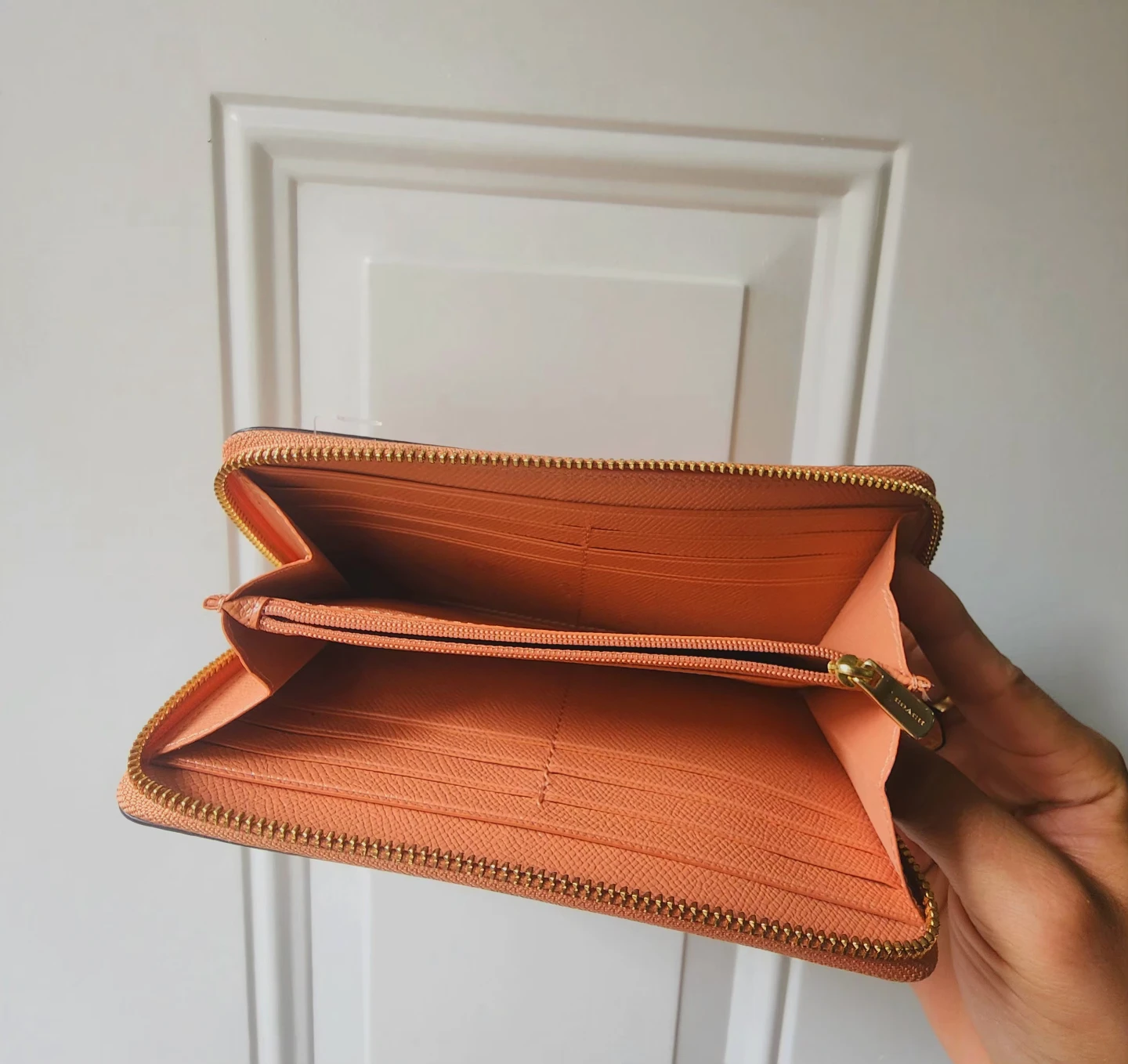 Coach Orange Leather Zip Around Wallet - photo 3