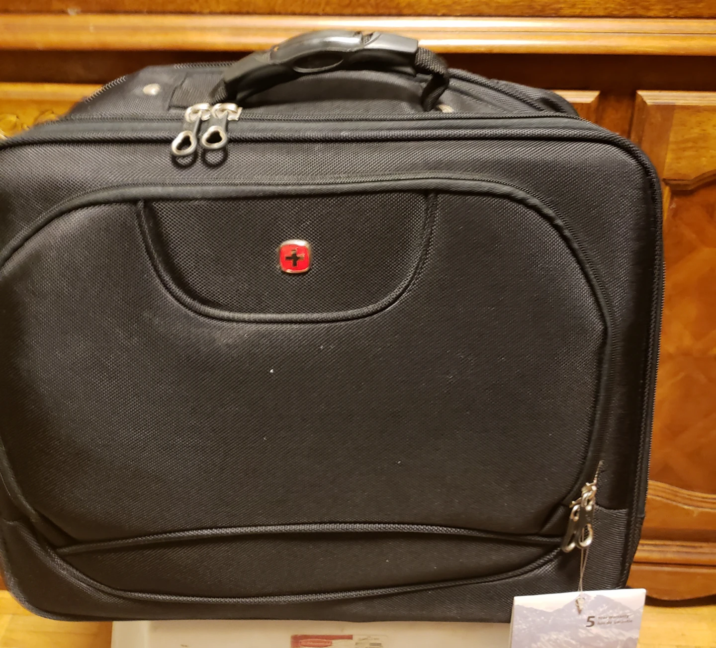 Swiss Gear Black Rolling Laptop Bag