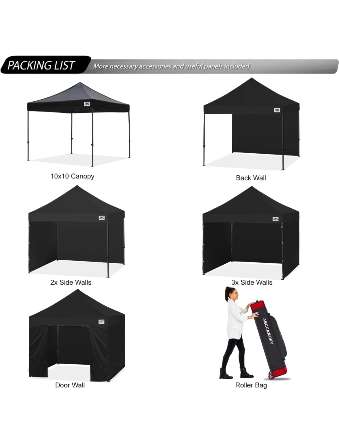 ABC Canopy 10x10 Tent with Roller Bag - photo 2