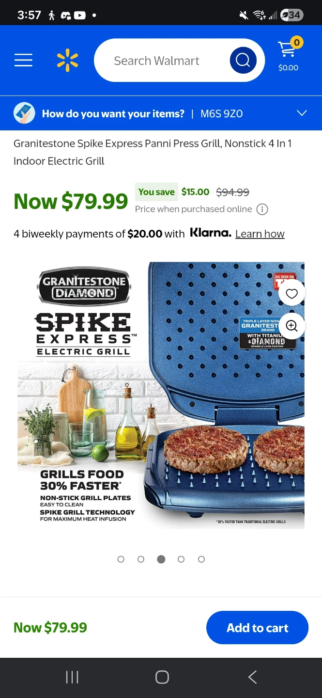 BRAND NEW - Granitestone Diamond Spike Express Electric Grill - photo 2