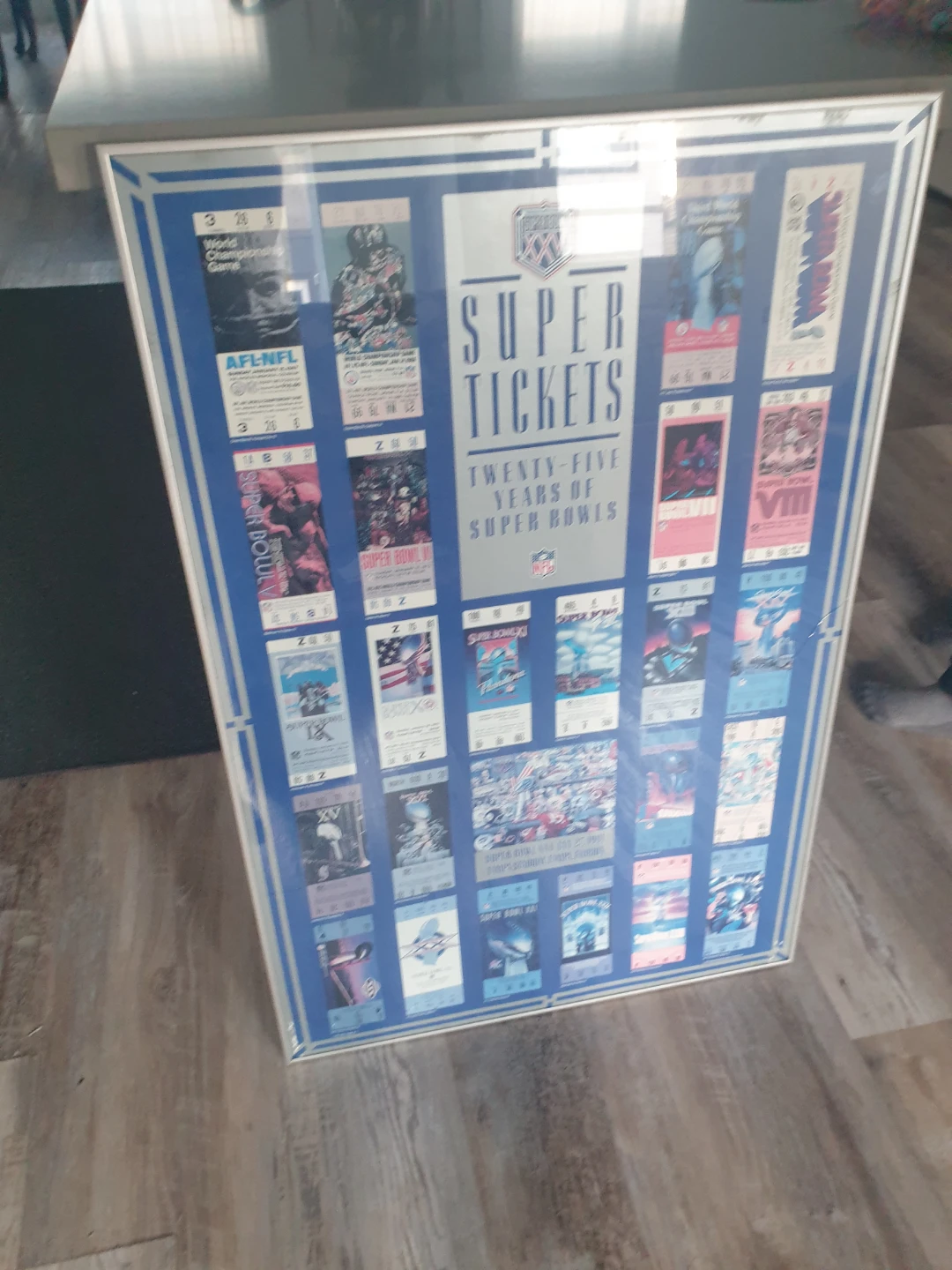 Super Tickets: Twenty-Five Years of Super Bowls Framed Display🌱