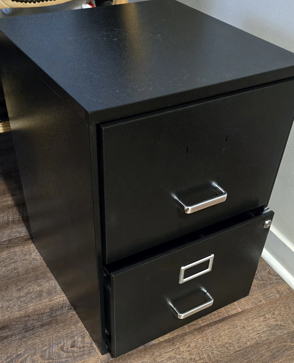 Black 2-Drawer Filing Cabinet