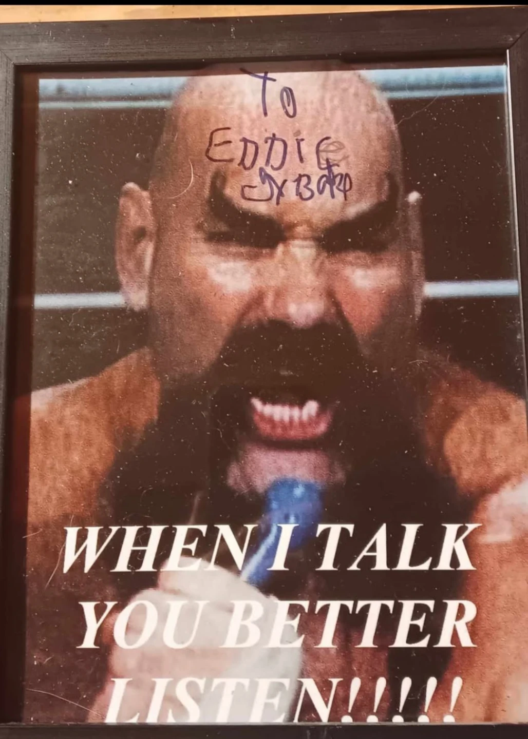 Framed Ox Baker Autograph
