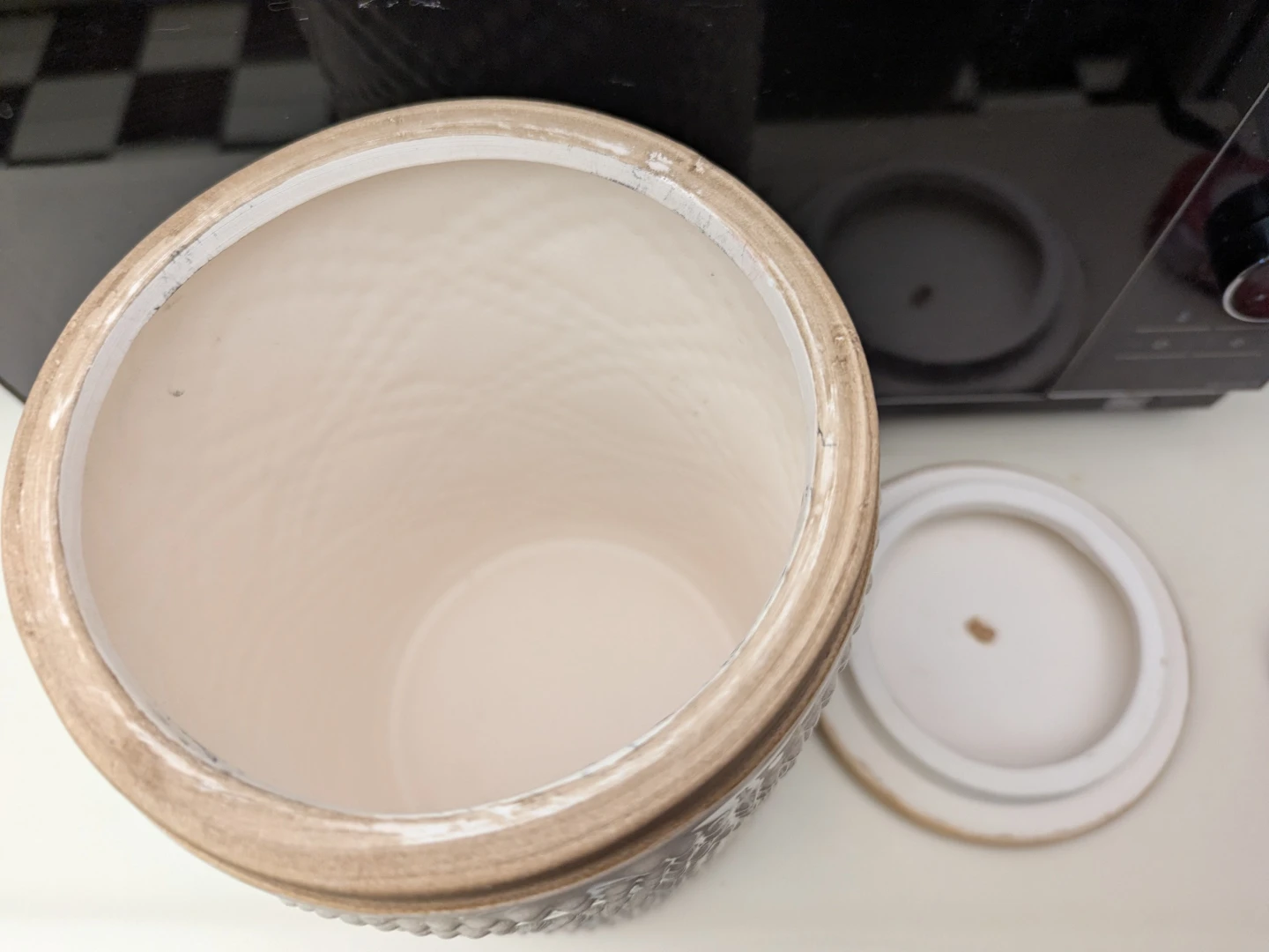 White Ceramic Storage Canister - photo 3
