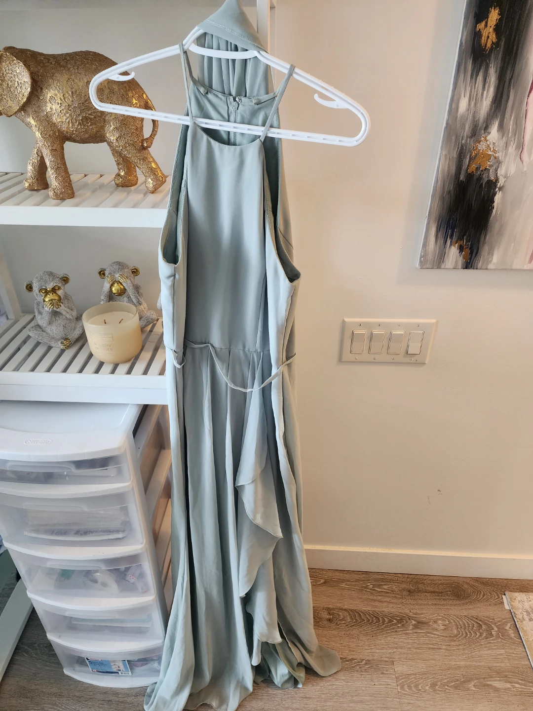 David's Bridal Women's Halter Neck Maxi Dress