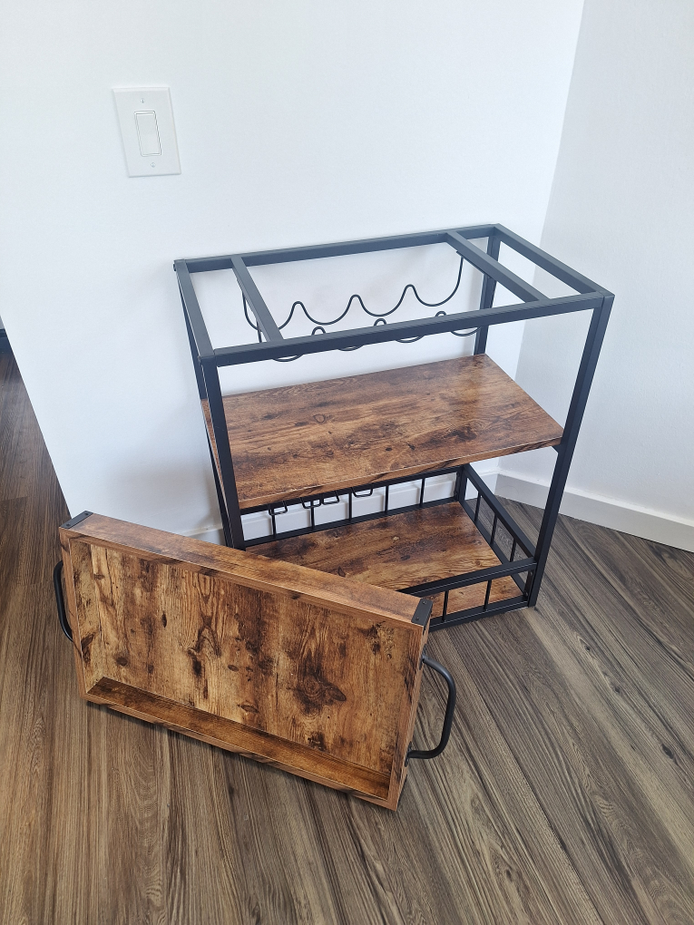 Bar Cart with Serving Tray - photo 3