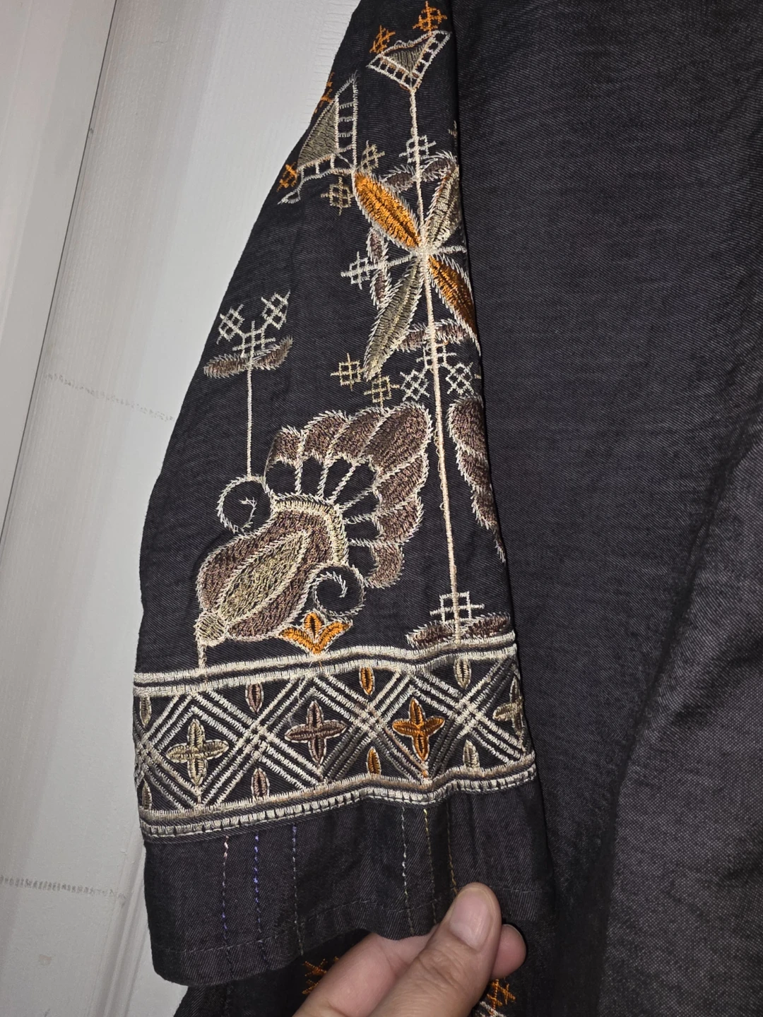 Embroidered denim shirt - photo 3