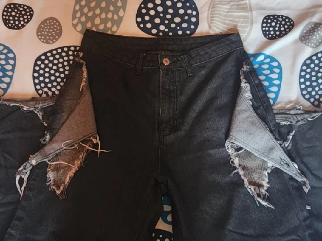 black washed distressed jeans - photo 4