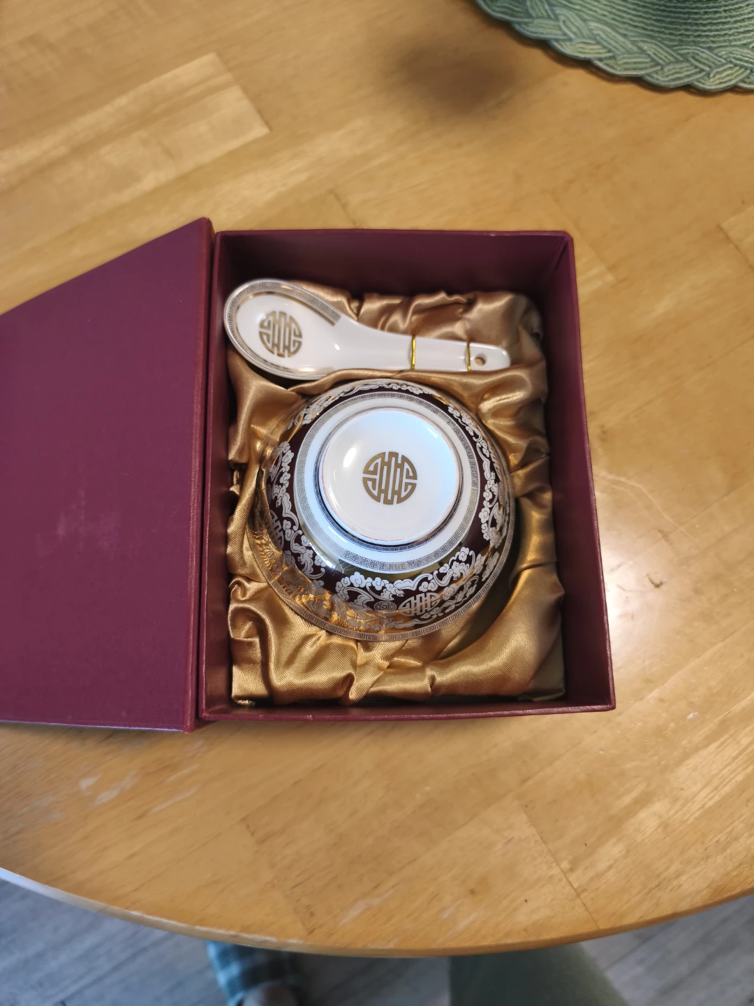 Ceramic Bowl and Spoon Set in Gift Box