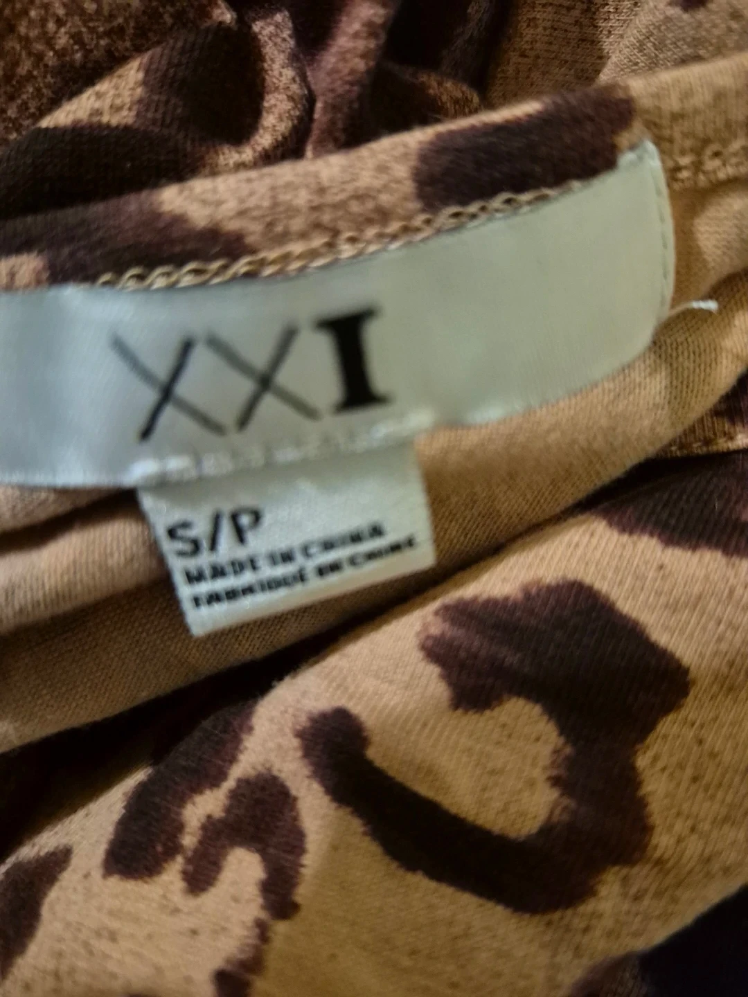 XXI Leopard Print Long Sleeve Dress Size S/P - photo 2