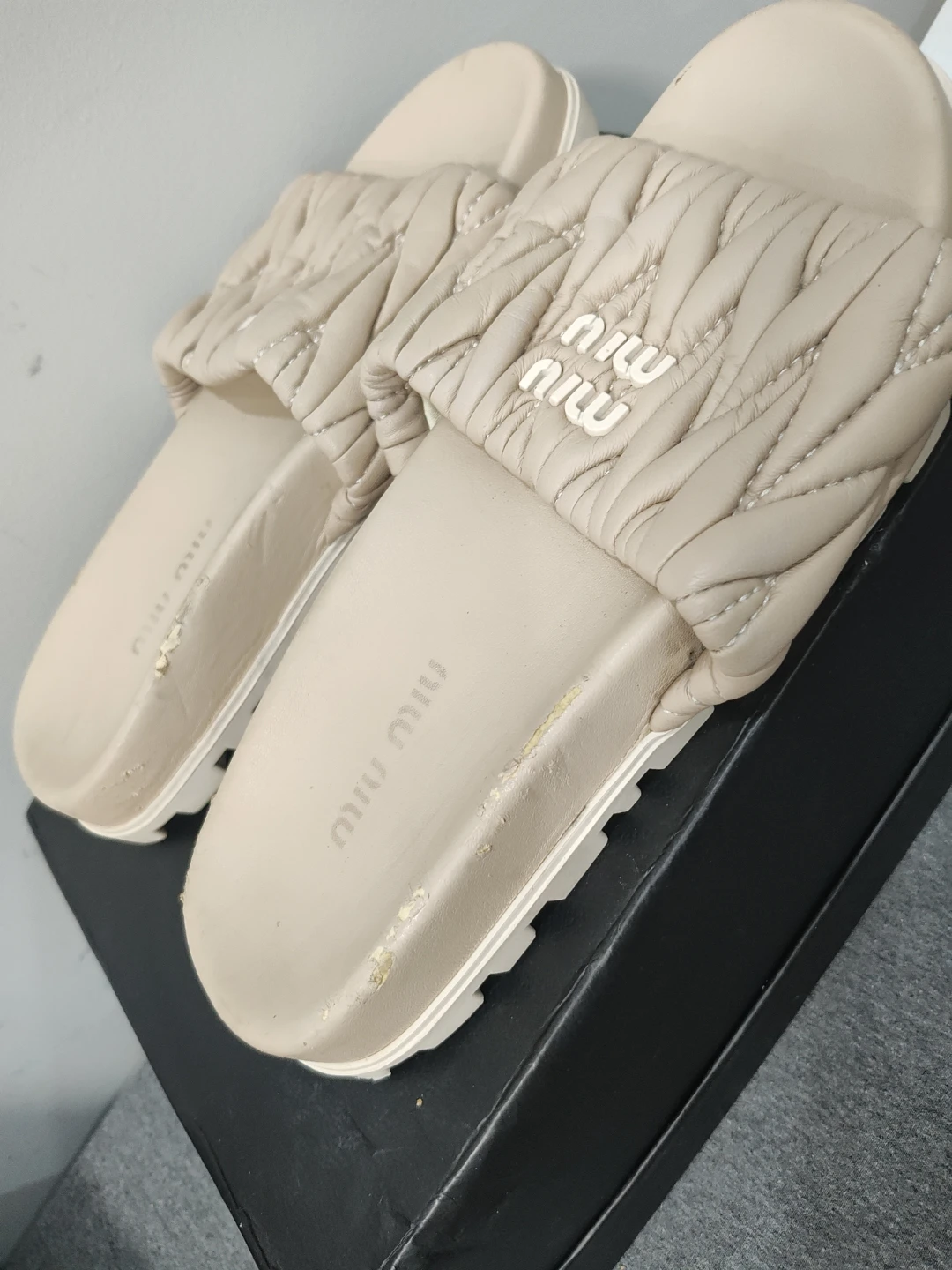 Miu Miu Women's Slides Beige - photo 4