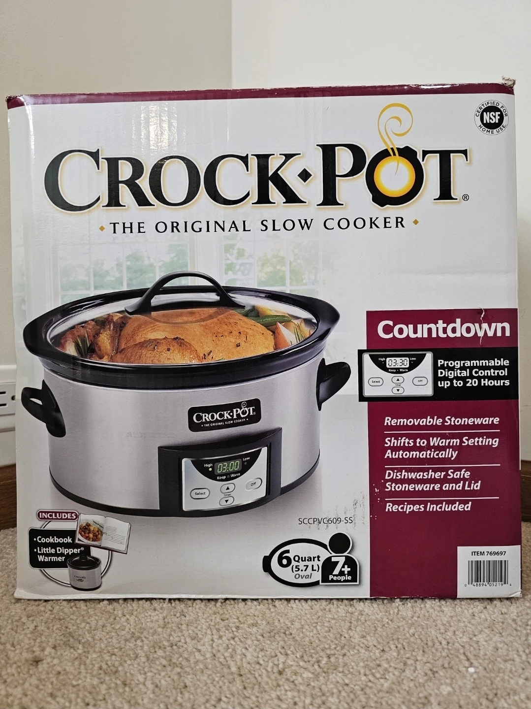 Crock◇Pot 6qt w/little dipper warmer