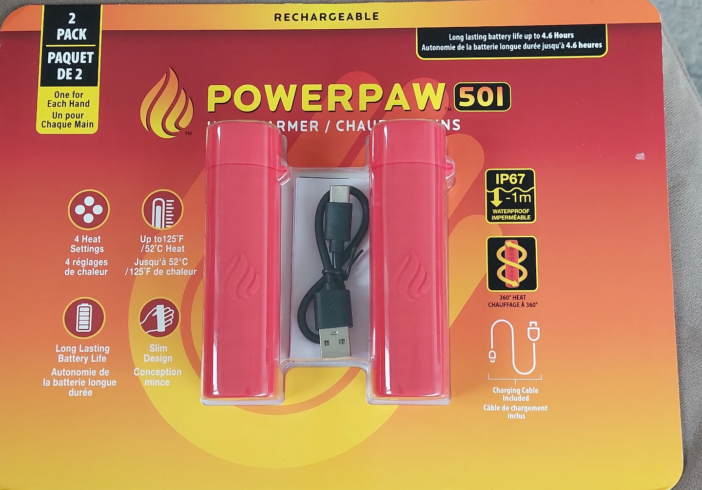 PowerPaw 501 Rechargeable Hand Warmers (2 Pack)