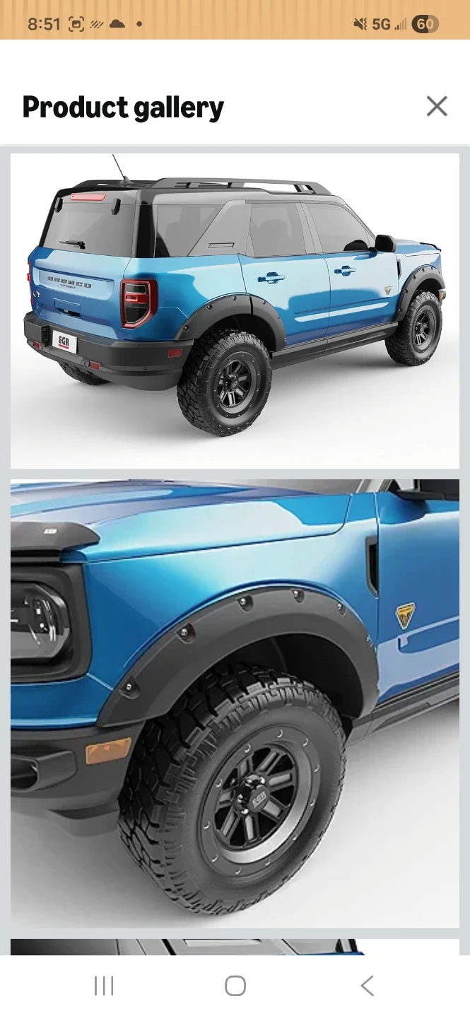 ford. Bronco 2025 Feder flares