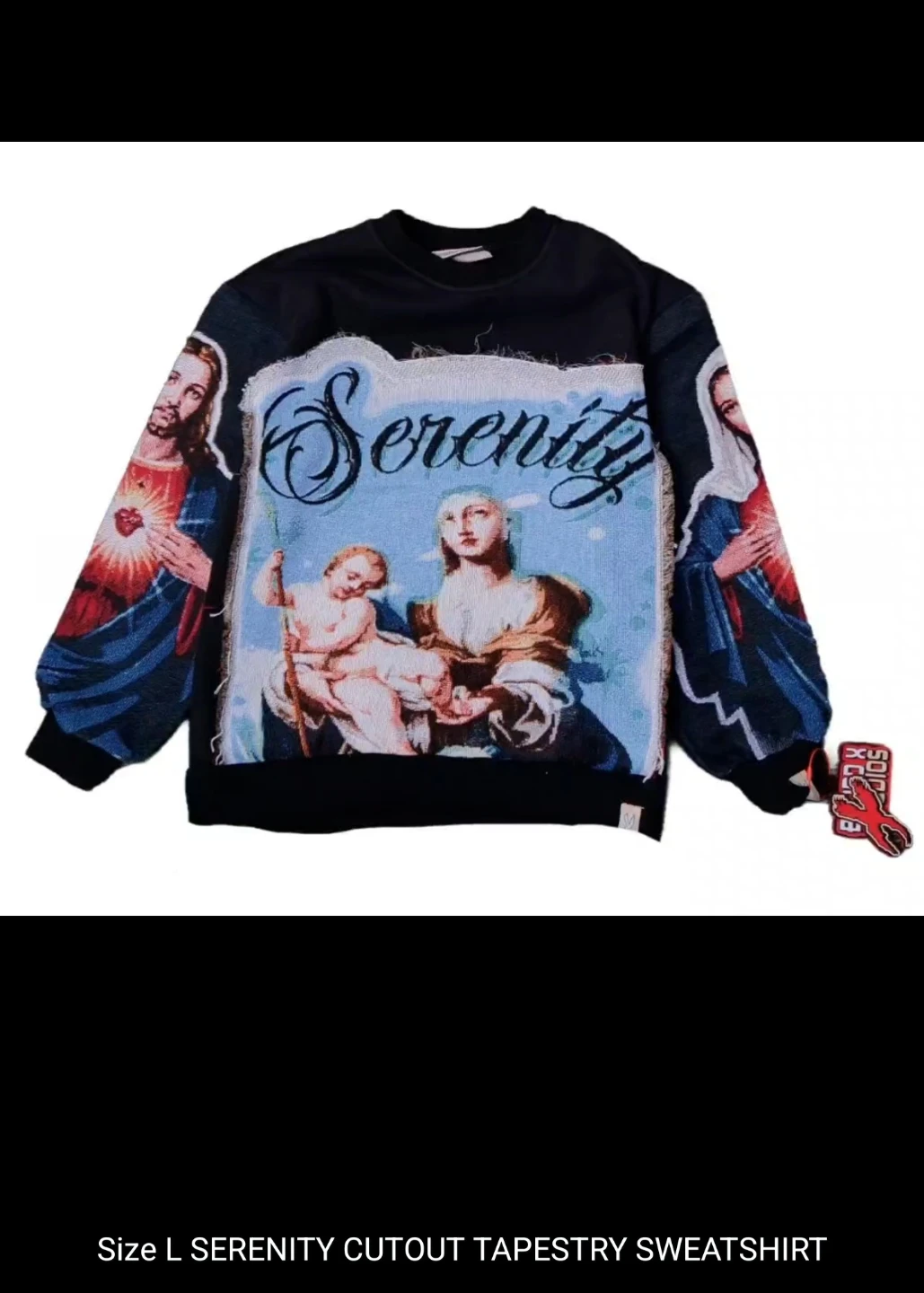 Serenity Cutout Tapestry Sweatshirt - Size L
