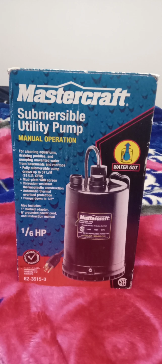 Mastercraft Submersible Utility Pump 1/6 HP - photo 2