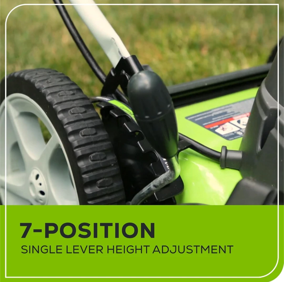 Greenworks 21" 12 Amp Corded Electric Lawn Mower - photo 4