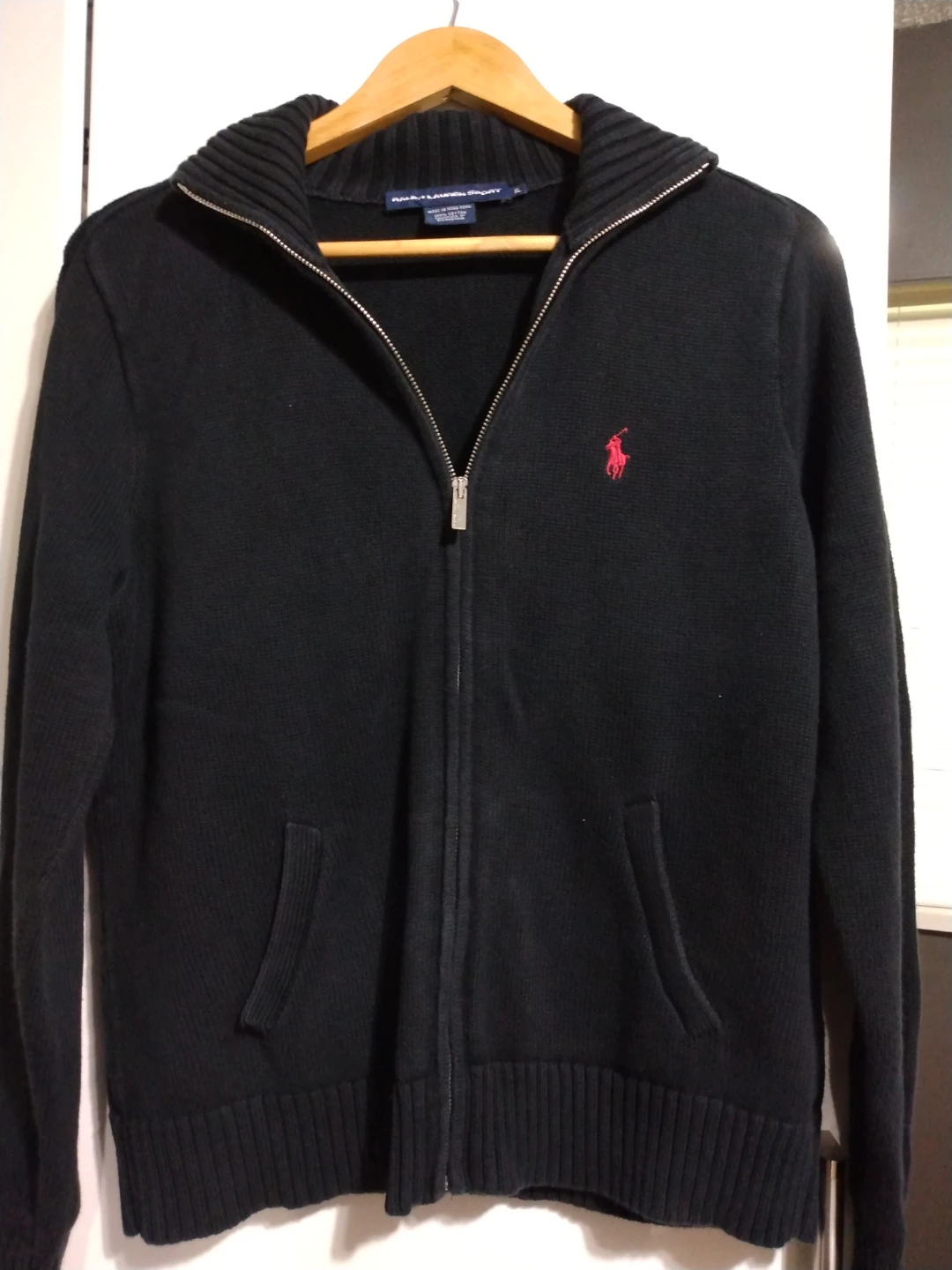 Ralph Lauren Sport Black Zip-Up Sweater