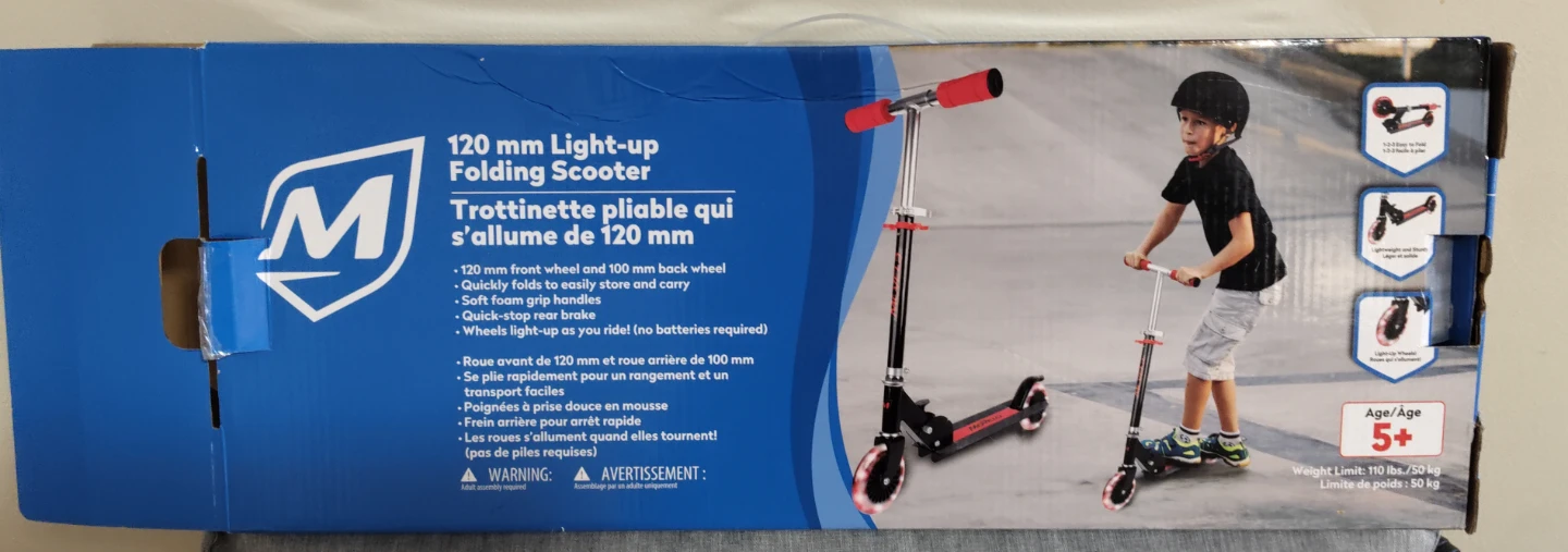 Movelo 120 mm Light-Up Folding Scooter - photo 2