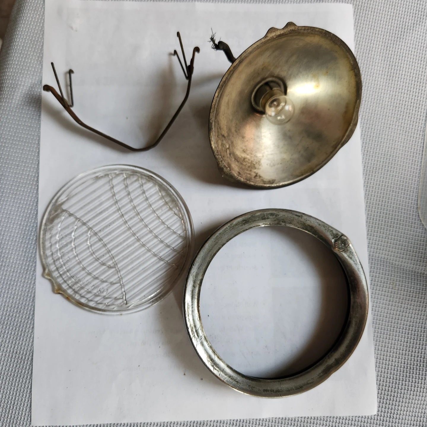 1920s Nash cowl light Assembly Parts