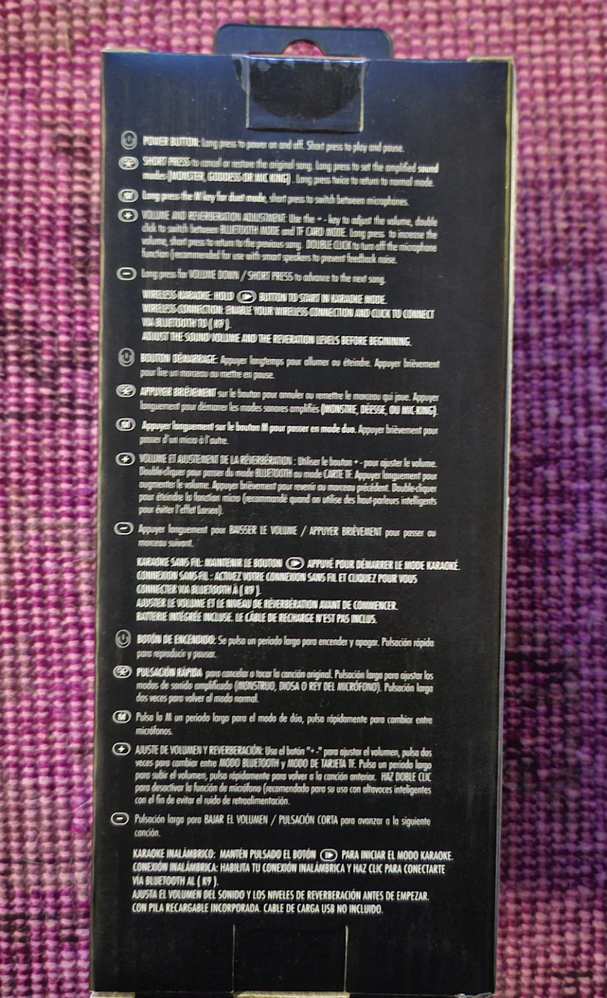 Tech 1 Karaoke Microphone - Pink - photo 4