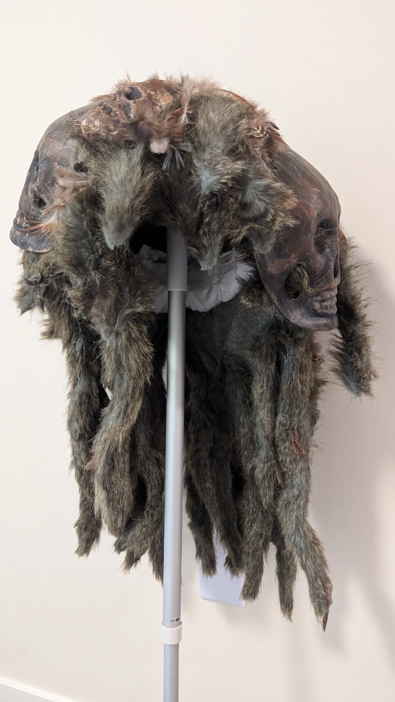 Handmade Halloween Hat, Mask, and Material. - photo 3