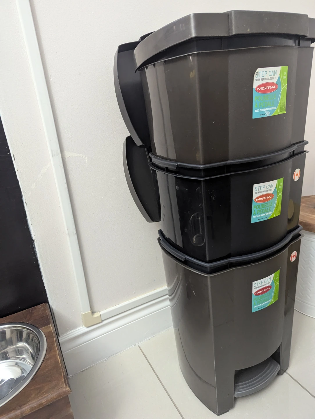 Step Can Recycling Bins (3-Pack) - photo 2