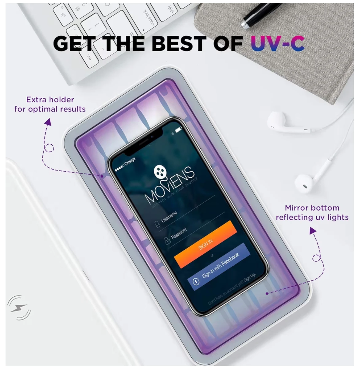 CAHOT TUNA UV Sterilizer Box with Wireless Charging - photo 5