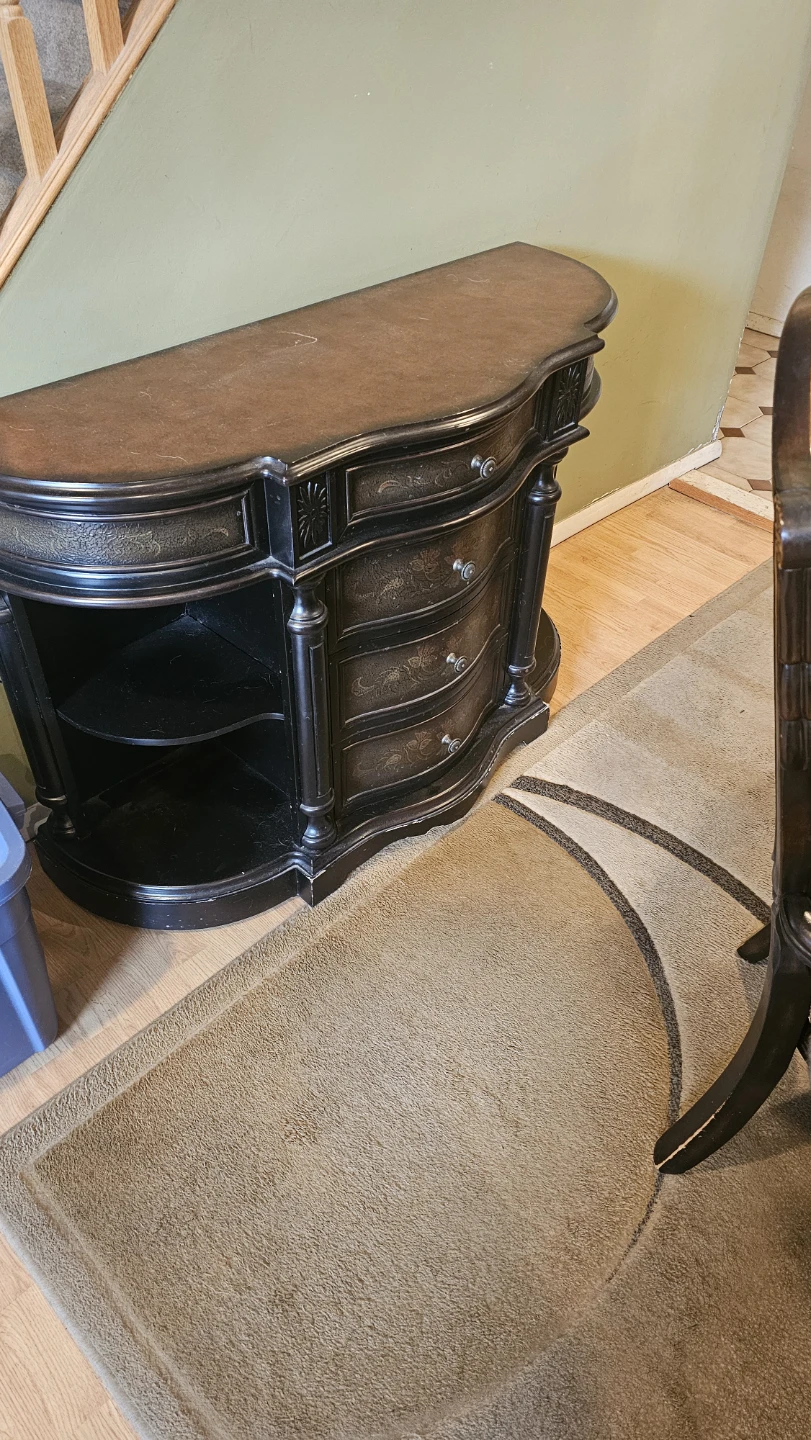 Dining room set with buffet table