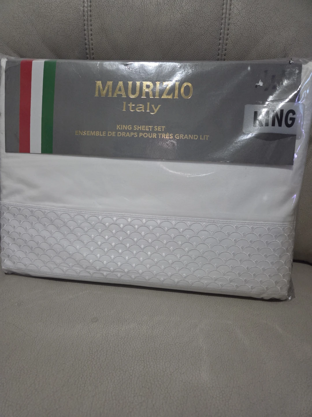 MAURIZIO Italy King Sheet Set - White