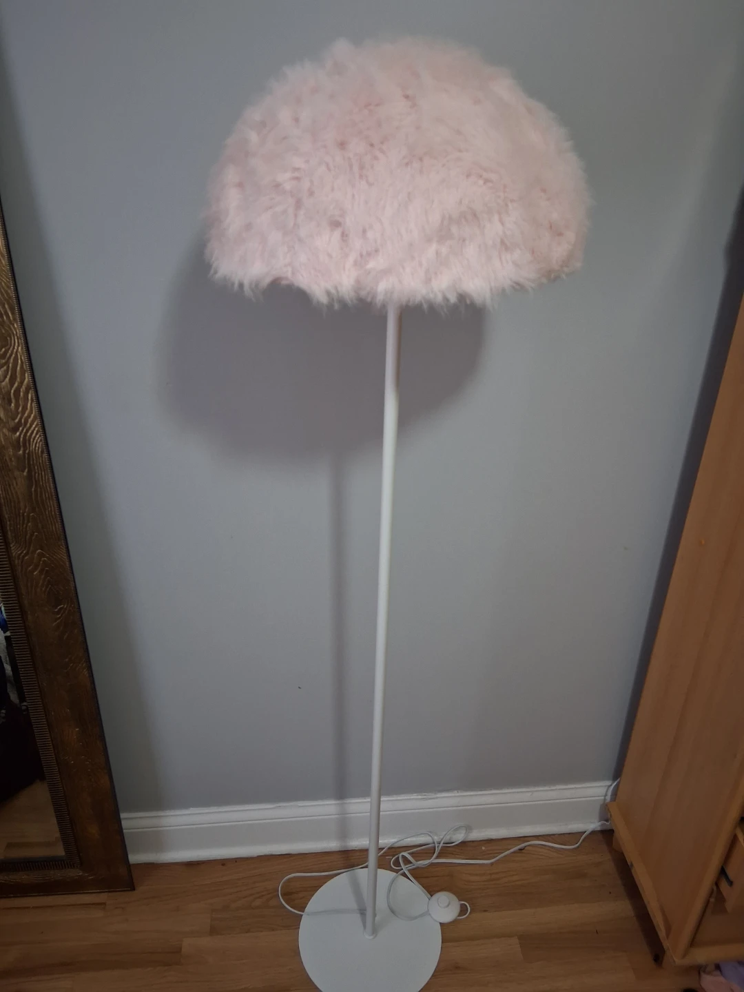 Pink Fluffy Floor Lamp