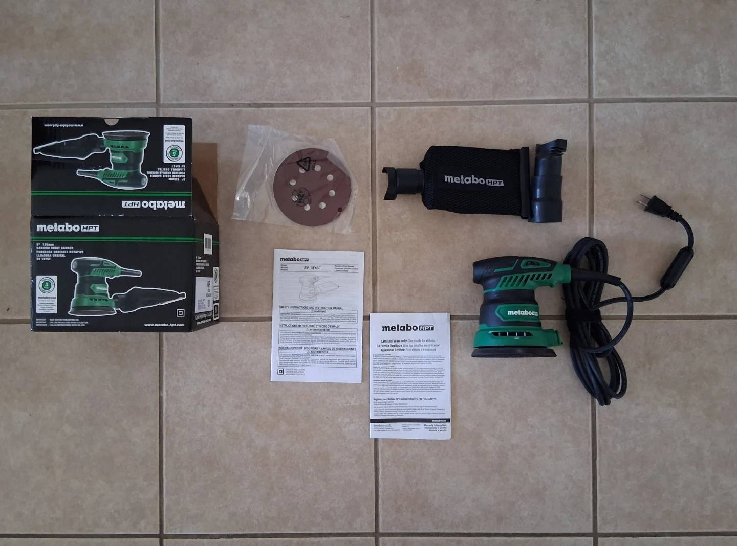 Metabo HPT 5" Random Orbit Sander SV13YS T - photo 3