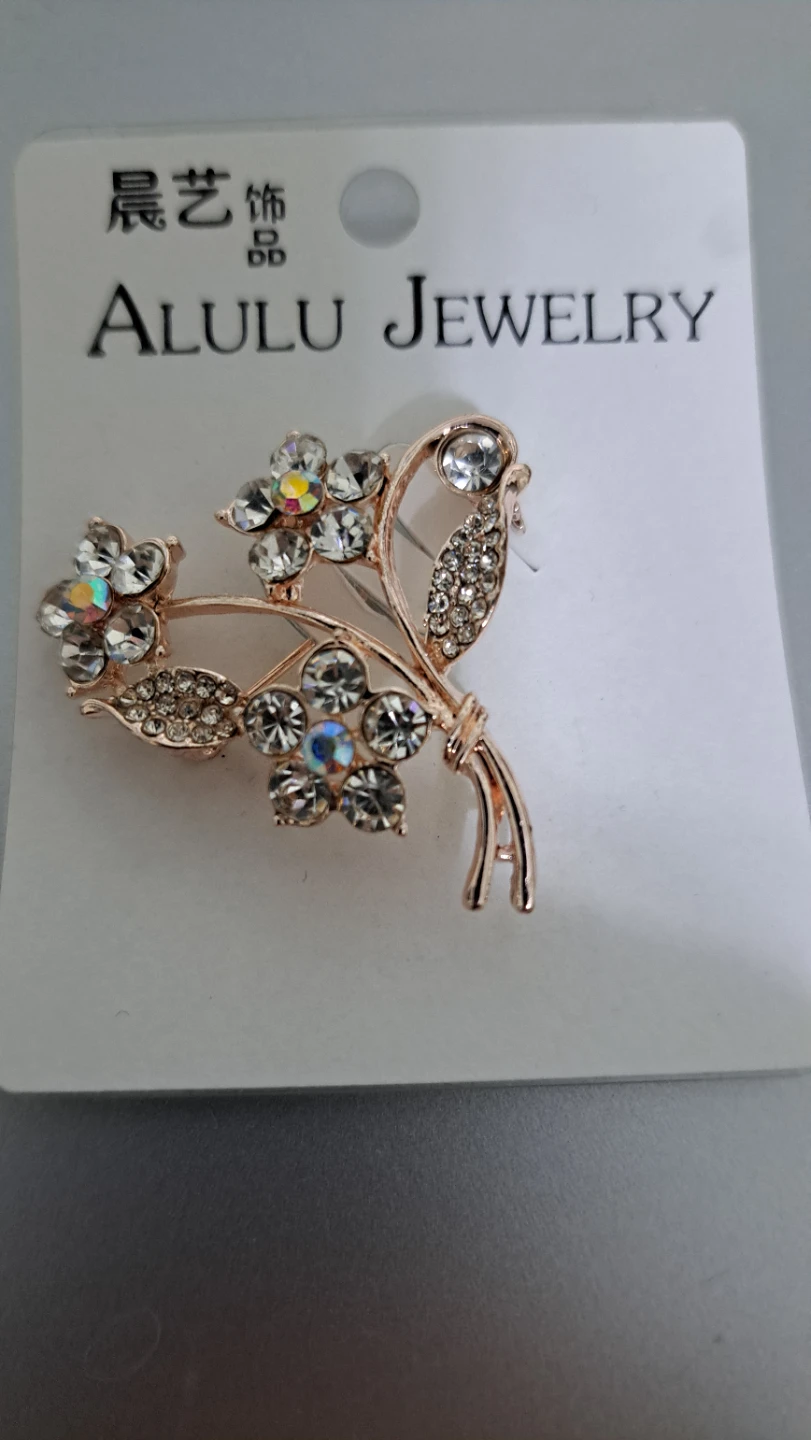 ALULU JEWELRY Rose Gold Flower Brooch