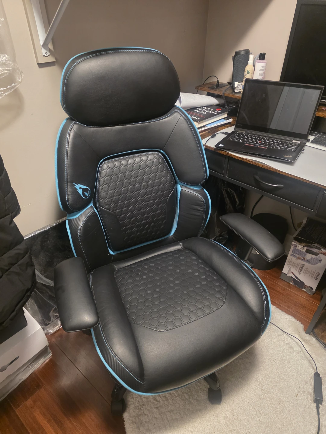 Black and Blue Gaming Chair