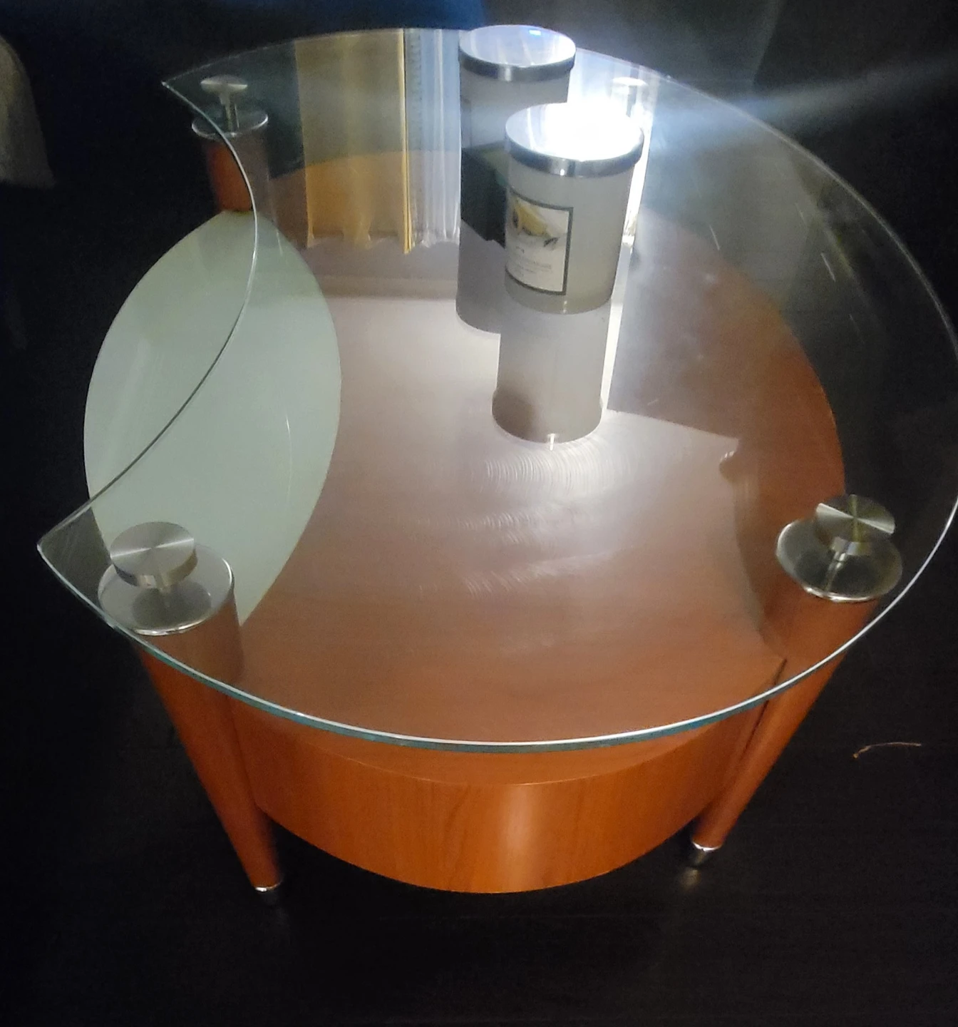 Glass and Wood Coffee Table - photo 4