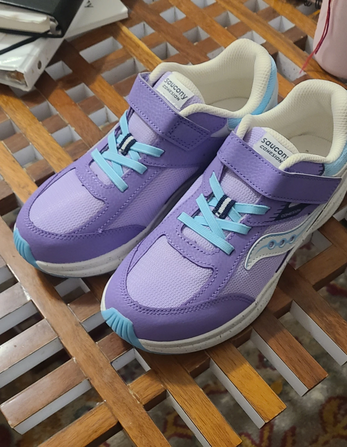 Saucony Kids Running Shoes - Purple/Blue size 4.5w