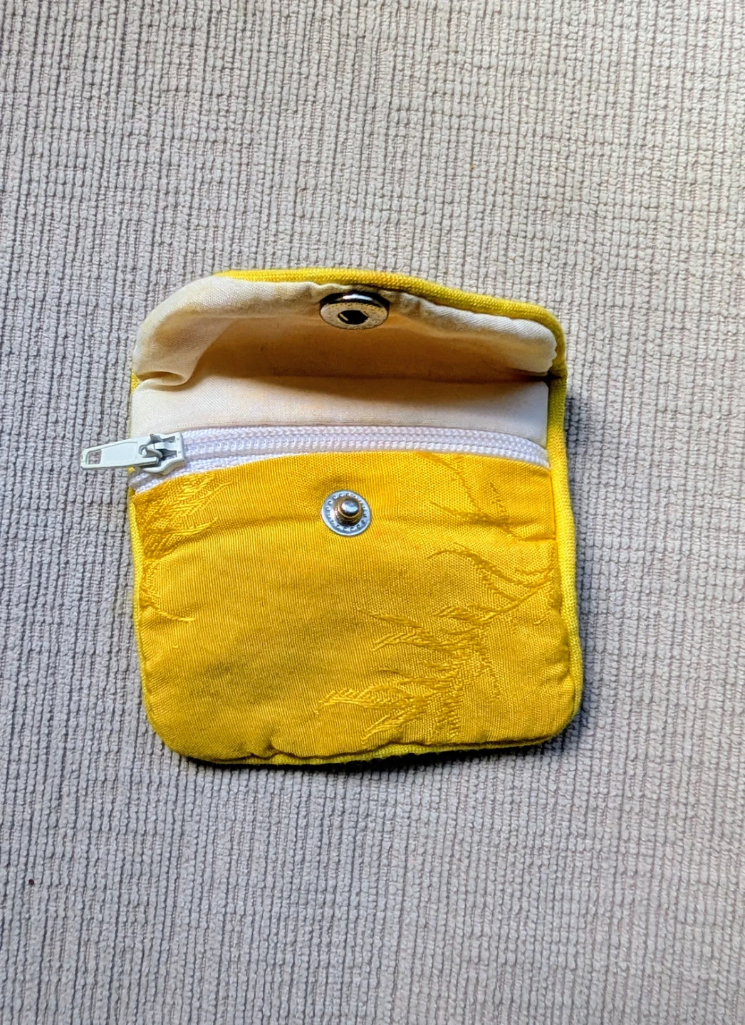 Yellow Coin Purse with Zipper - photo 2