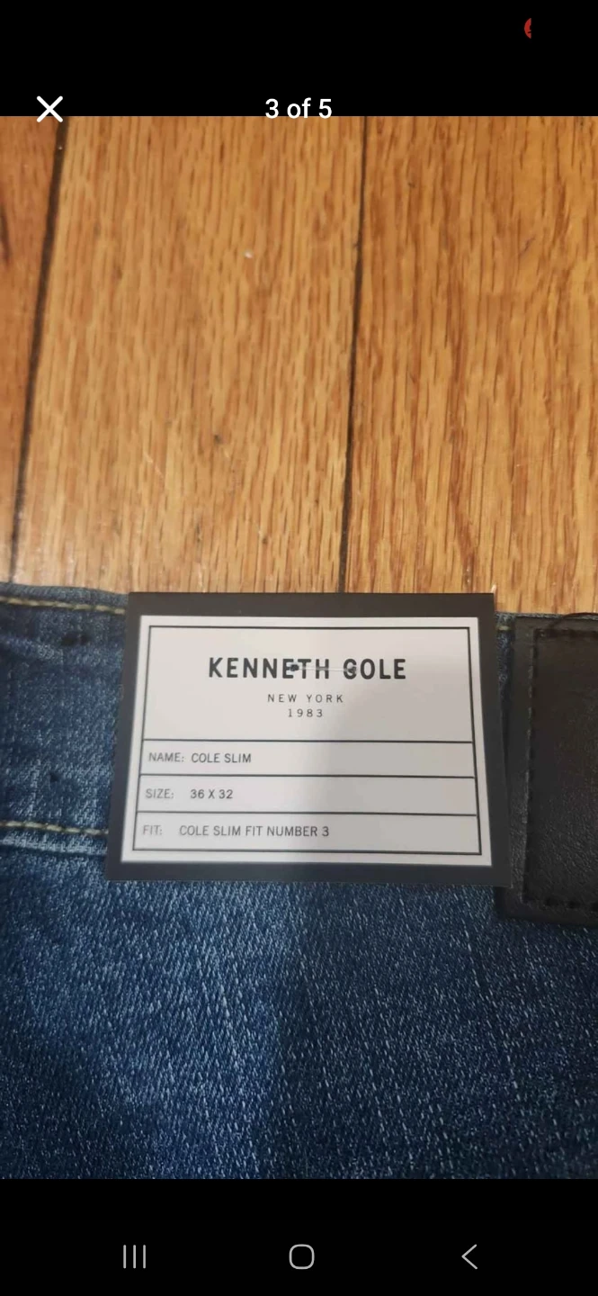 Kenneth Cole Men's Slim Fit Jeans Size 36x32 - photo 5