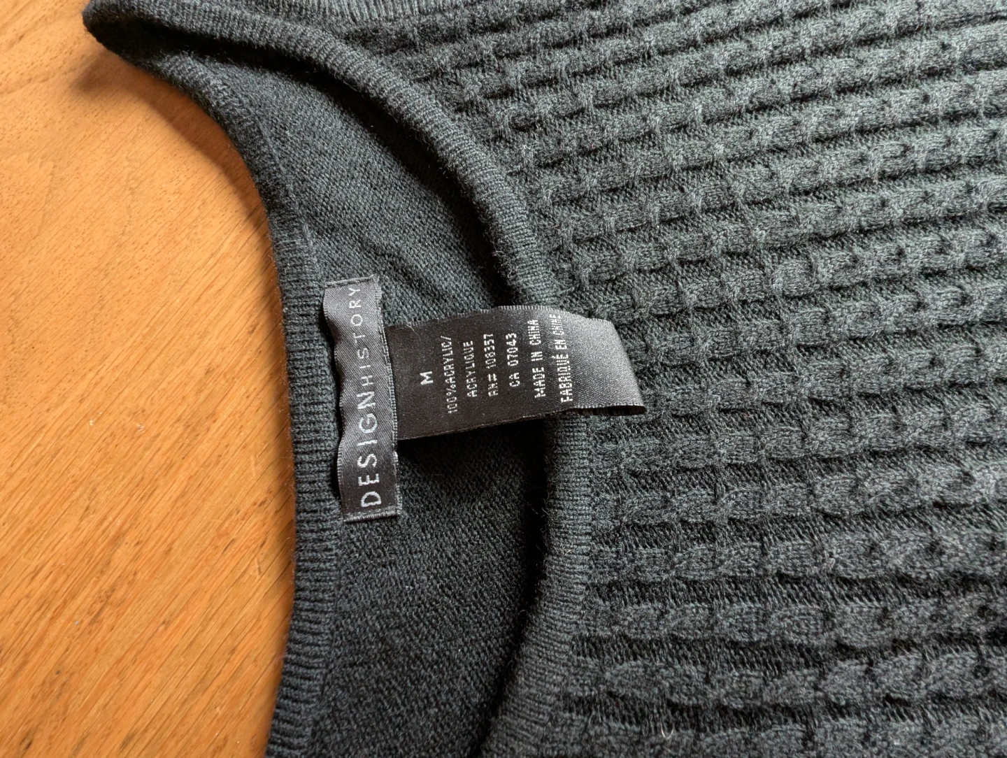 DESIGNHISTORY Women's Black Cable Knit Tank Dress Size Medium - photo 3