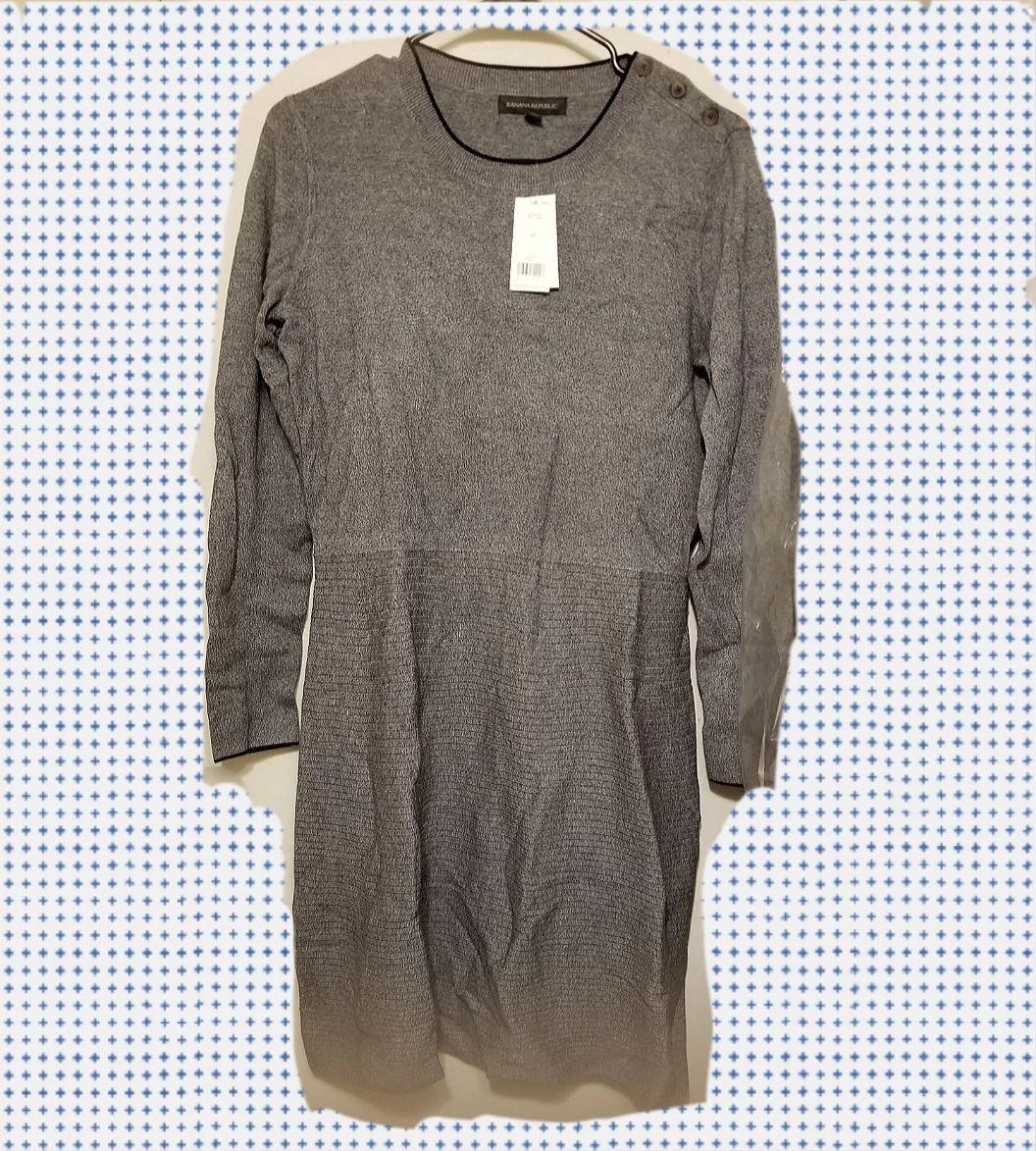 NWT Banana Republic Women's Gray Knit Sweater Dress - photo 2
