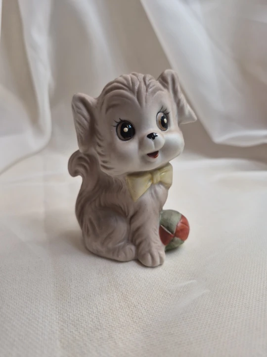 So Cute 3 1/2" Vintage Porcelain Puppy