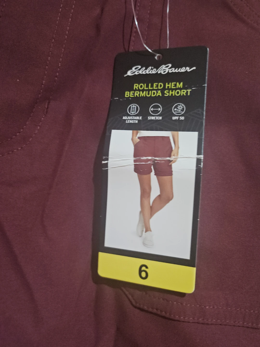 Eddie Bauer Women's Rolled Hem Bermuda Shorts Size 6 Red - photo 2