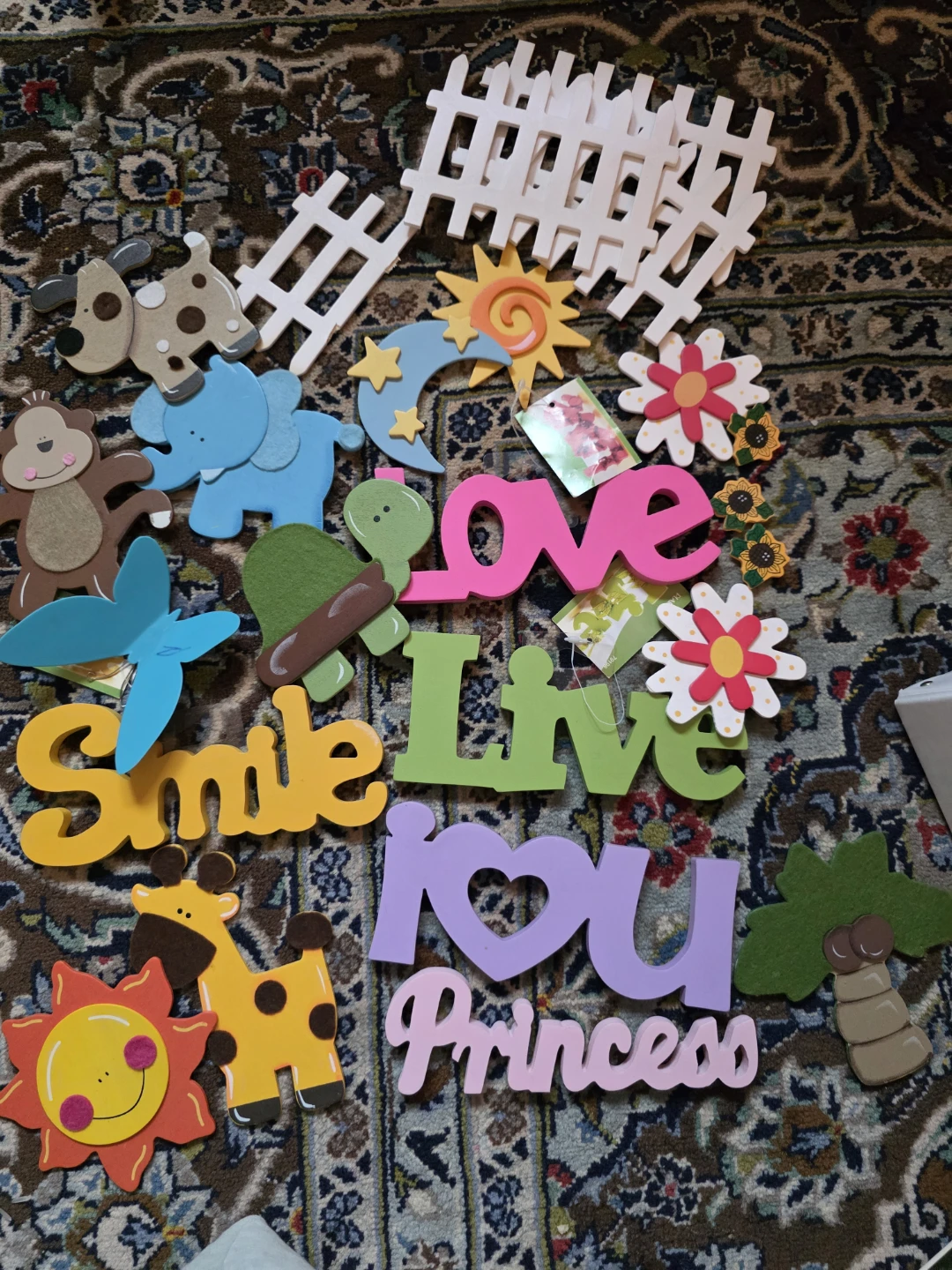 Assorted Craft Decor - Love, Live, Smile, Princess